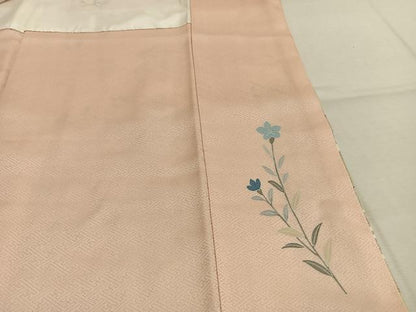 平和屋着物●訪問着　友禅　枝花文　暈し染め　金彩　ロング丈　正絹　逸品　AABL2830fy