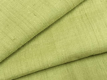 平和屋着物●結城紬　色無地　抹茶色　正絹　逸品　AABL2832fy