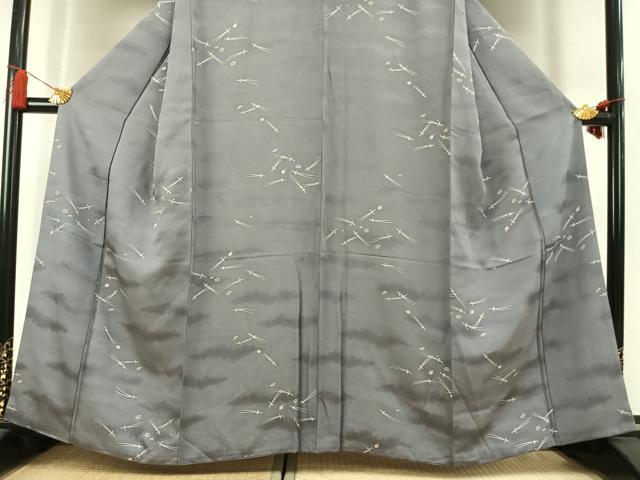 平和屋着物●上質な小紋　松葉　舞花文　正絹　逸品　AABL2833fy