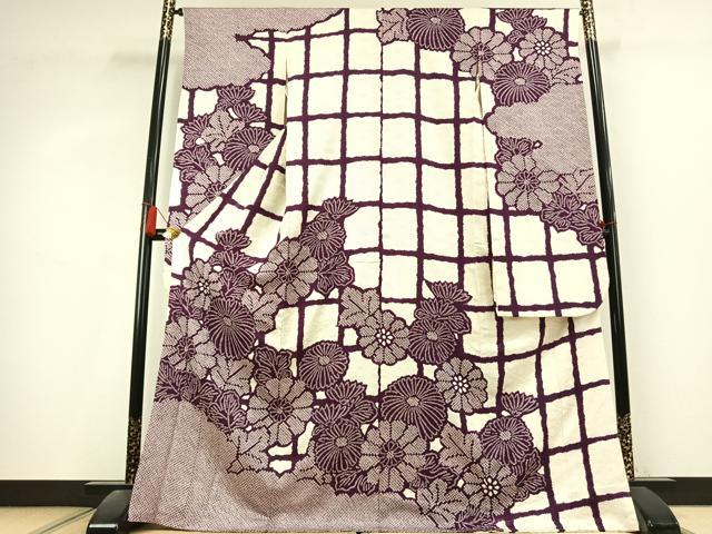 平和屋着物●豪華振袖　総絞り　草花文　正絹　逸品　AABL2840fy