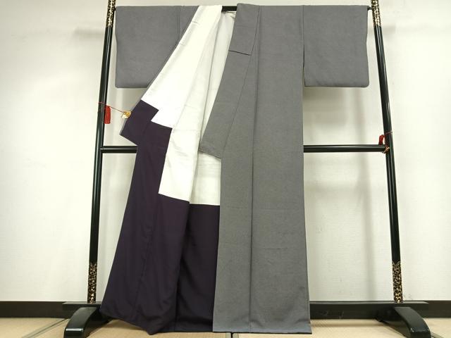 平和屋着物●都喜ヱ門　江戸小紋　鮫小紋柄　利休趣　藤絹織物謹製　正絹　逸品　AABL2841fy