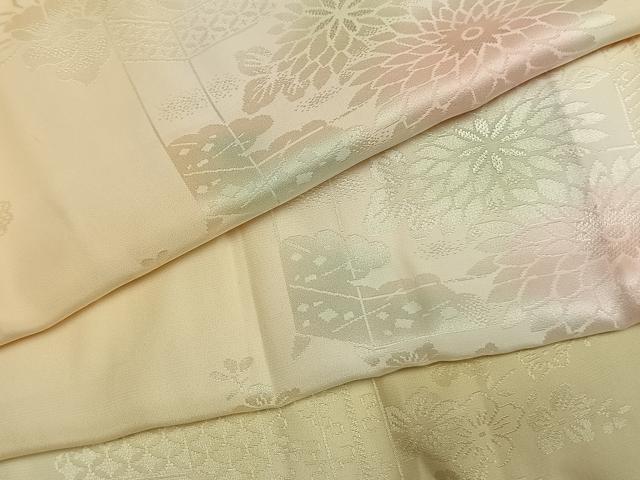 平和屋着物●振袖用長襦袢　無双仕立て　貝桶花地紋　暈し染め　正絹　逸品　AABL2842fy