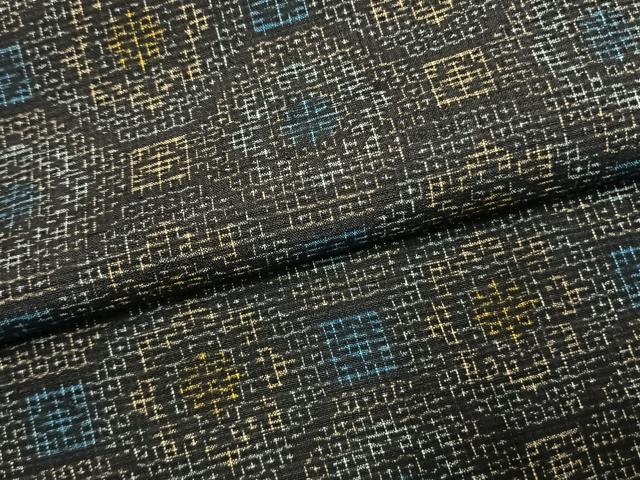 平和屋着物●結城紬　80亀甲　亀甲文　正絹　逸品　AABL2847fy