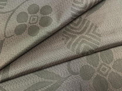 平和屋着物●本場染大島紬　草花文　正絹　逸品　AABL2850fy