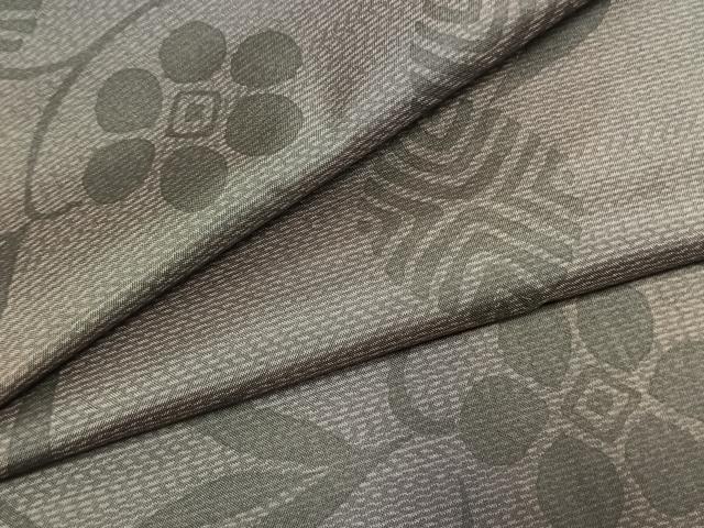 平和屋着物●本場染大島紬　草花文　正絹　逸品　AABL2850fy