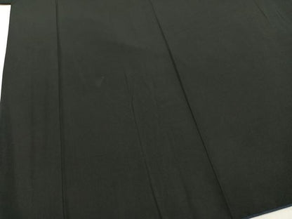 平和屋着物●男性　黒紋付　正絹　逸品　AABL2856fy