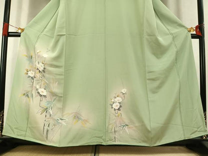 平和屋着物●訪問着　草花文　暈し染め　正絹　逸品　AABL2861fy