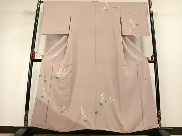 平和屋着物●本加賀友禅作家　福井明光　訪問着　枝花文　暈し染め　正絹　逸品　AABL2862fy