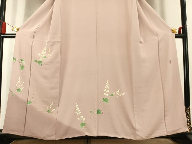平和屋着物●本加賀友禅作家　福井明光　訪問着　枝花文　暈し染め　正絹　逸品　AABL2862fy