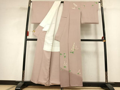 平和屋着物●本加賀友禅作家　福井明光　訪問着　枝花文　暈し染め　正絹　逸品　AABL2862fy