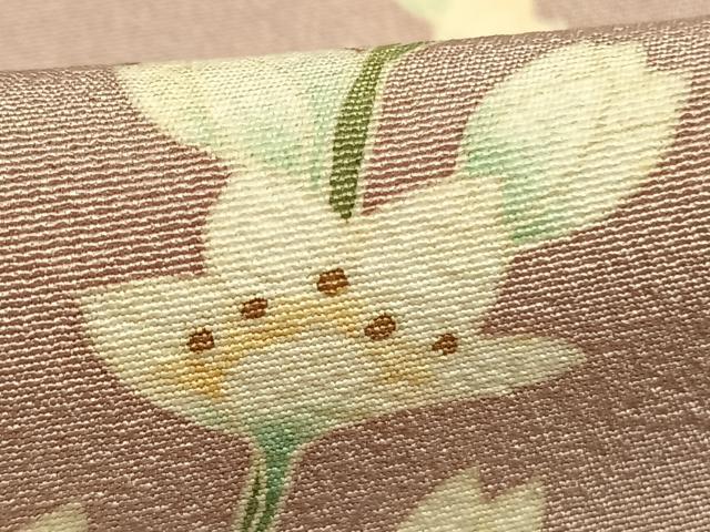 平和屋着物●本加賀友禅作家　福井明光　訪問着　枝花文　暈し染め　正絹　逸品　AABL2862fy