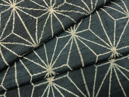 平和屋着物●上質な紬　麻の葉文様　正絹　逸品　AABL2863fy