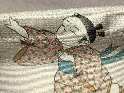 平和屋着物●訪問着　人物文　蛍暈し　金彩　正絹　逸品　AABL2864fy