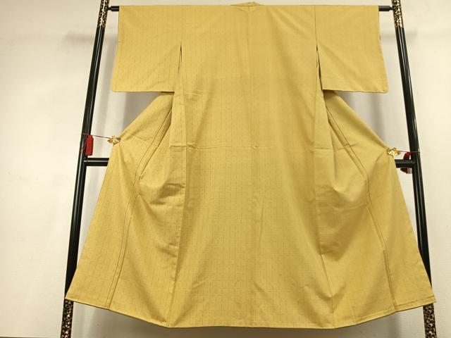 平和屋着物●上質な紬　格子　やまと誂製　正絹　逸品　未使用　AABL2866fy