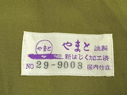 平和屋着物●上質な紬　格子　やまと誂製　正絹　逸品　未使用　AABL2866fy