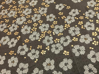 平和屋着物●訪問着　絞り　駒刺繍　舞花文　金彩　正絹　逸品　AABL2867fy