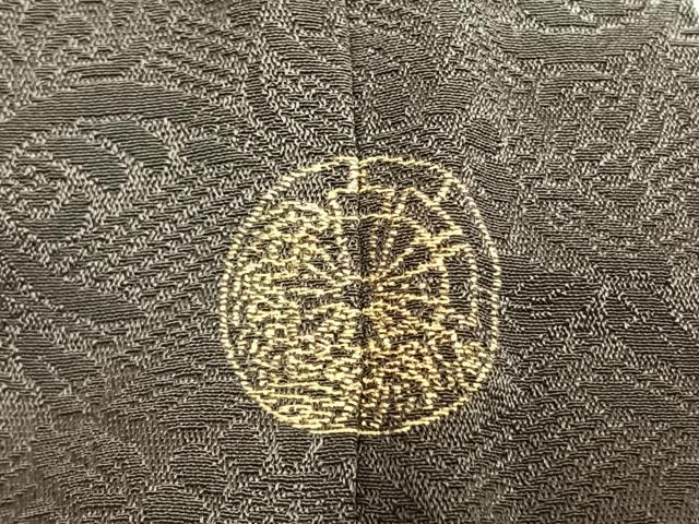 平和屋着物●訪問着　絞り　駒刺繍　舞花文　金彩　正絹　逸品　AABL2867fy