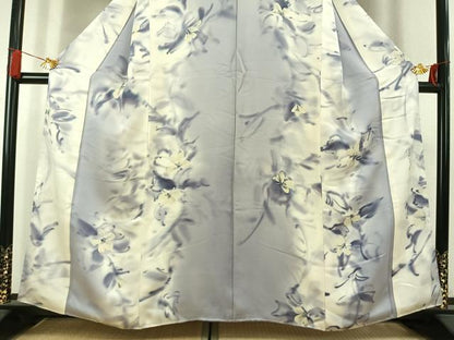 平和屋着物●染色作家　斉藤三才　訪問着　舞花文　暈し染め　正絹　逸品　AABL2869fy