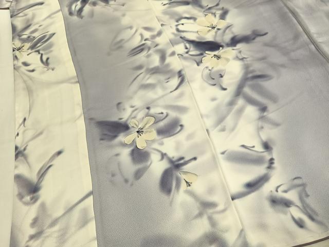 平和屋着物●染色作家　斉藤三才　訪問着　舞花文　暈し染め　正絹　逸品　AABL2869fy