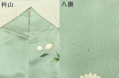 平和屋着物●訪問着　草花文　暈し染め　金彩　正絹　逸品　AABL2871fy