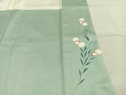 平和屋着物●訪問着　草花文　暈し染め　金彩　正絹　逸品　AABL2871fy