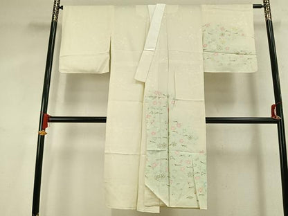 平和屋着物●長襦袢　無双仕立て　松葉　舞花文　暈し染め　金彩　正絹　逸品　AABL2876fy