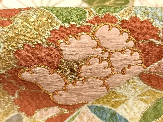 平和屋着物●京友禅の第一人者　松井青々　訪問着　絞り　駒刺繍　花鳥文　金銀彩　正絹　逸品　AABL2877fy