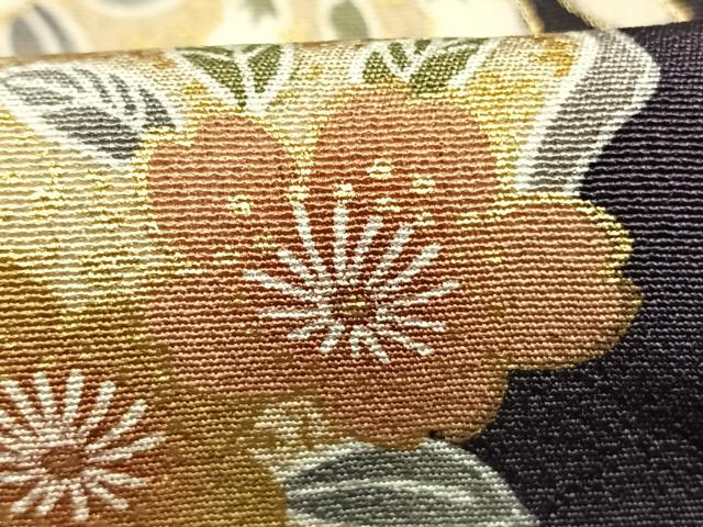 平和屋着物●豪華色留袖　草花文　金彩　正絹　逸品　AABL2878fy