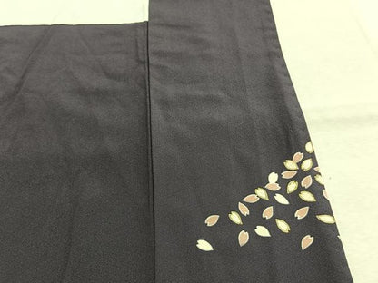 平和屋着物●豪華色留袖　草花文　金彩　正絹　逸品　AABL2878fy
