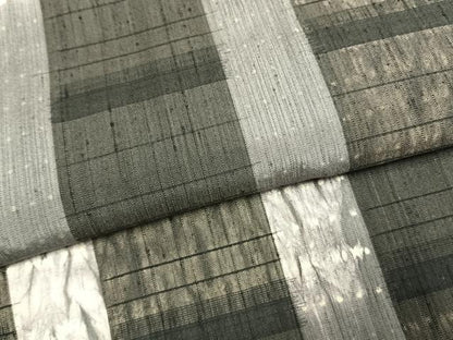 平和屋着物●上質な紬　絞り　格子　正絹　逸品　AABL2880fy