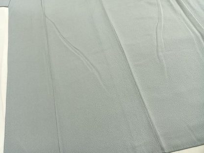 平和屋着物●上質な色無地　作家物　灰青色　正絹　逸品　AABL2881fy