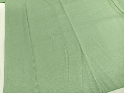 平和屋着物●上質な色無地　網目地紋　薄萌葱色　正絹　逸品　未使用　AABL2882fy