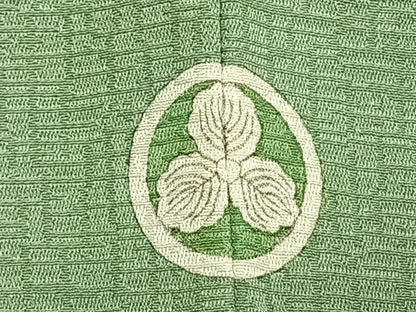 平和屋着物●上質な色無地　網目地紋　薄萌葱色　正絹　逸品　未使用　AABL2882fy