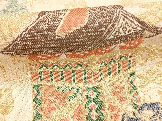 平和屋着物●豪華色留袖　寿光織　京洛絵巻　暈し染め　金糸　正絹　逸品　AABL2884fy