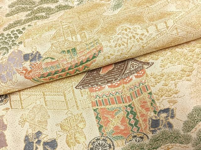 平和屋着物●豪華色留袖　寿光織　京洛絵巻　暈し染め　金糸　正絹　逸品　AABL2884fy