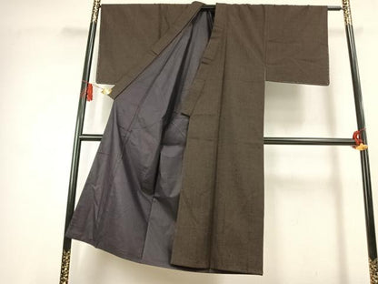 平和屋着物●男性　紬　霞文　正絹　逸品　AABL2885fy