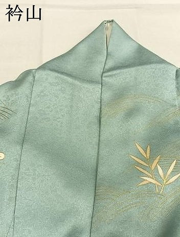 平和屋着物●訪問着　駒刺繍　熨斗花文　金彩　正絹　逸品　AABL2886fy