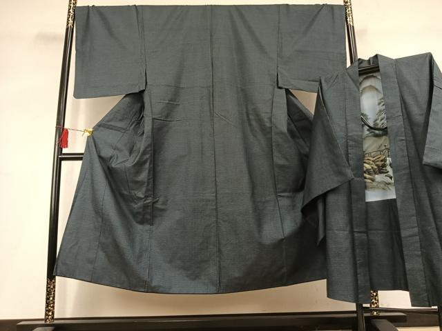 平和屋着物●男性　本場大島紬　アンサンブル　100亀甲　総詰め　正絹　逸品　AABL2892fy