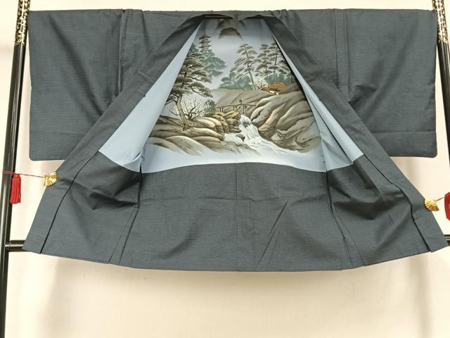 平和屋着物●男性　本場大島紬　アンサンブル　100亀甲　総詰め　正絹　逸品　AABL2892fy