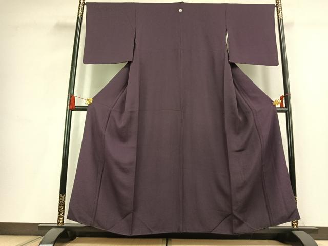 平和屋着物●上質な色無地　似せ紫色　正絹　逸品　AABL2901fy