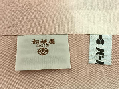 平和屋着物●本場大島紬　白大島　9マルキ　幾何学文様　松坂屋扱い　中川織物特製　証紙付き　正絹　逸品　AABL2902fy
