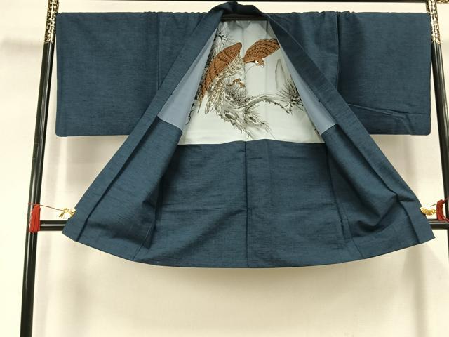 平和屋着物●男性　紬　アンサンブル　霞文　正絹　逸品　AABL2903fy