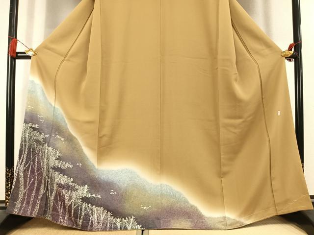 平和屋着物●訪問着　作家物　風景文　暈し染め　正絹　逸品　AABL2916fy