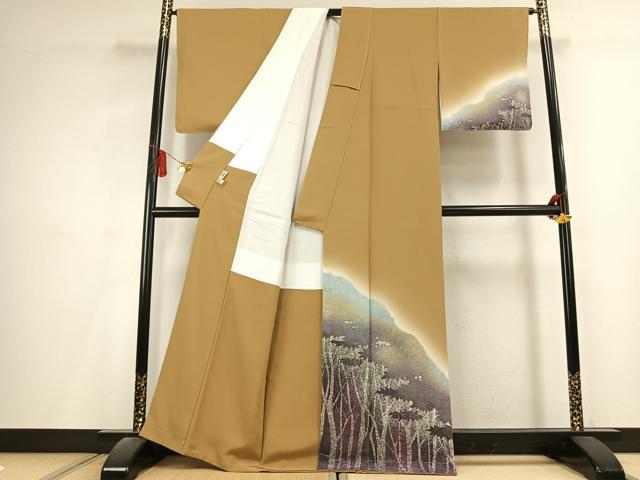 平和屋着物●訪問着　作家物　風景文　暈し染め　正絹　逸品　AABL2916fy