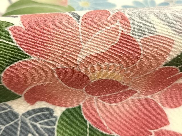 平和屋着物●十日町友禅作家　岡村蒼風　 訪問着　枝花文　暈し染め　正絹　逸品　未使用　AABL2917fy
