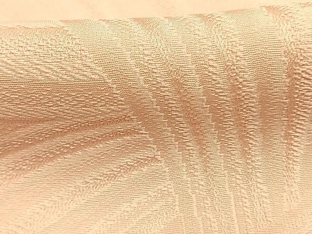 平和屋着物●上質な色無地　抽象地紋　洗柿色　やまと誂製　正絹　逸品　AABL2919fy