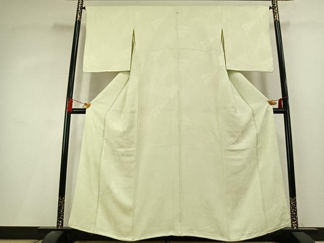 平和屋着物●上質な色無地　切嵌花地紋　女郎花色　鈴乃屋扱い　正絹　逸品　AABL2921fy