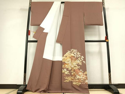平和屋着物●豪華色留袖　中国三大刺繍　相良刺繍　総刺繍　作家物　松竹梅　風景文　金糸　正絹　逸品　未使用　AABL2923fy