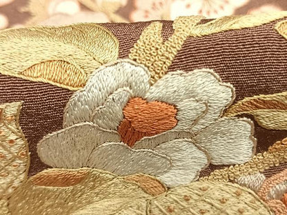 平和屋着物●豪華色留袖　中国三大刺繍　相良刺繍　総刺繍　作家物　松竹梅　風景文　金糸　正絹　逸品　未使用　AABL2923fy
