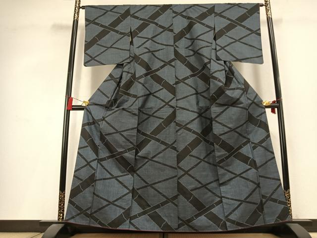 平和屋着物●本場大島紬　7マルキ　竹　正絹　逸品　未使用　AABL2926fy